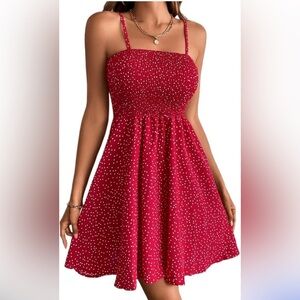 small red cami dress